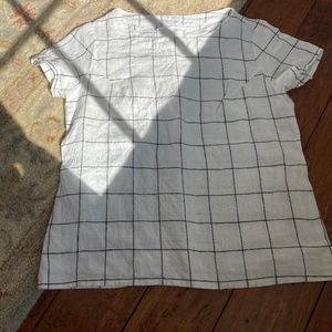 Not Perfect Linen Window pane shirt s/m